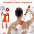thumbnail image 3 of 4 In 1 Waterproof Electric Bath Brush Multi-Functional Body Cleansing Brush Back Massage Scrubber With 4 Brush Heads Shower Brush With Long Handle, 3 of 7