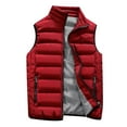 thumbnail image 3 of Winter Puffer Vest For Men,LightweightMen Autumn Winter Coat Padded Cotton Vest Warm Hooded Thick Vest Tops Jacket, 3 of 3