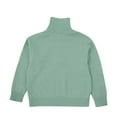 thumbnail image 5 of Quarter Zip Pullover Long Sleeve Polo Sweatshirt Half Zip Sweater Knit Sweatshirts Jumper Tops Women's Sweaters Collared Sweater Collared Casual Fall Top Jumper Tops Business Casual Light Green S, 5 of 9