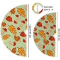thumbnail image 4 of FMSHPON Autumn Mushrooms Leaves Xmas Christmas Tree Skirt Stand Mat for Holiday Party Decoration Indoor Outdoor 36 inches, 4 of 6