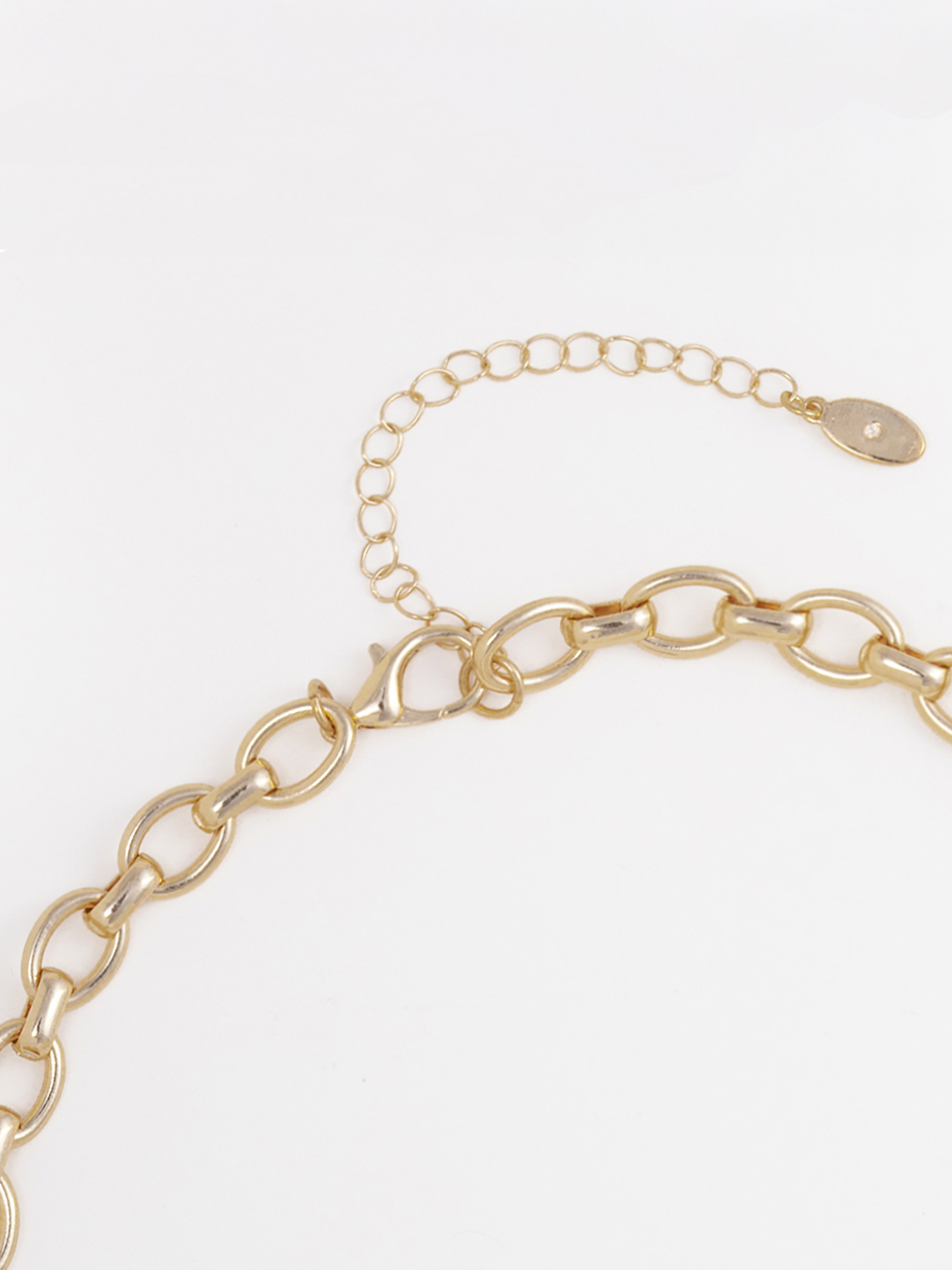 Scenario Gold Tone Multi-Charm Statement Necklace photo 7