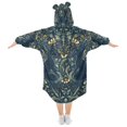 thumbnail image 2 of FORMRS Wearable Blanket Hoodie with Sleeves for Kids Cozy Flannel Sweatshirt, Shadowy Forest Pattern, 2 of 7