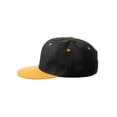 thumbnail image 3 of Classic Snapback Hat Custom A to Z Initial Letters, Black Gold Cap White Gold Letter Initial E, 3 of 3