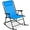 Aqua Blue, variant on YUONAO Outdoor Folding Rocking Chair, Zero Gravity Lounge Chair with Headrest Pillow – Portable Patio Rocker for Deck, Garden, Beach, Backyard - Beige