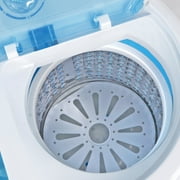 HomGarden 10lbs Capacity Compact Top-Load Washing Machine, Mini Twin Tub Washer Spin Dryer, Blue