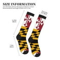 thumbnail image 3 of Maryland Flag Compression Socks Circulation Running Athletic Sports for Women Men, 3 of 8