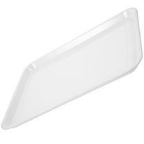 TEHAUX 2-Pack White Rectangular Serving Platters Reusable Plastic Trays for Parties, Home, Kitchen, and Catering Use