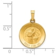 thumbnail image 2 of 14K Yellow Gold Charm Pendant 18 mm 15 Polished And Satin St. Gerard Medal, 2 of 3