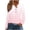 Pink, variant on Idoravan Womens Hoodies Womens Fall Sweatshirts Ladies' Fashionable Casual Short Sleeved Round Neck Zipper Hooded Thin Hoodie T-shirt Blue XXL