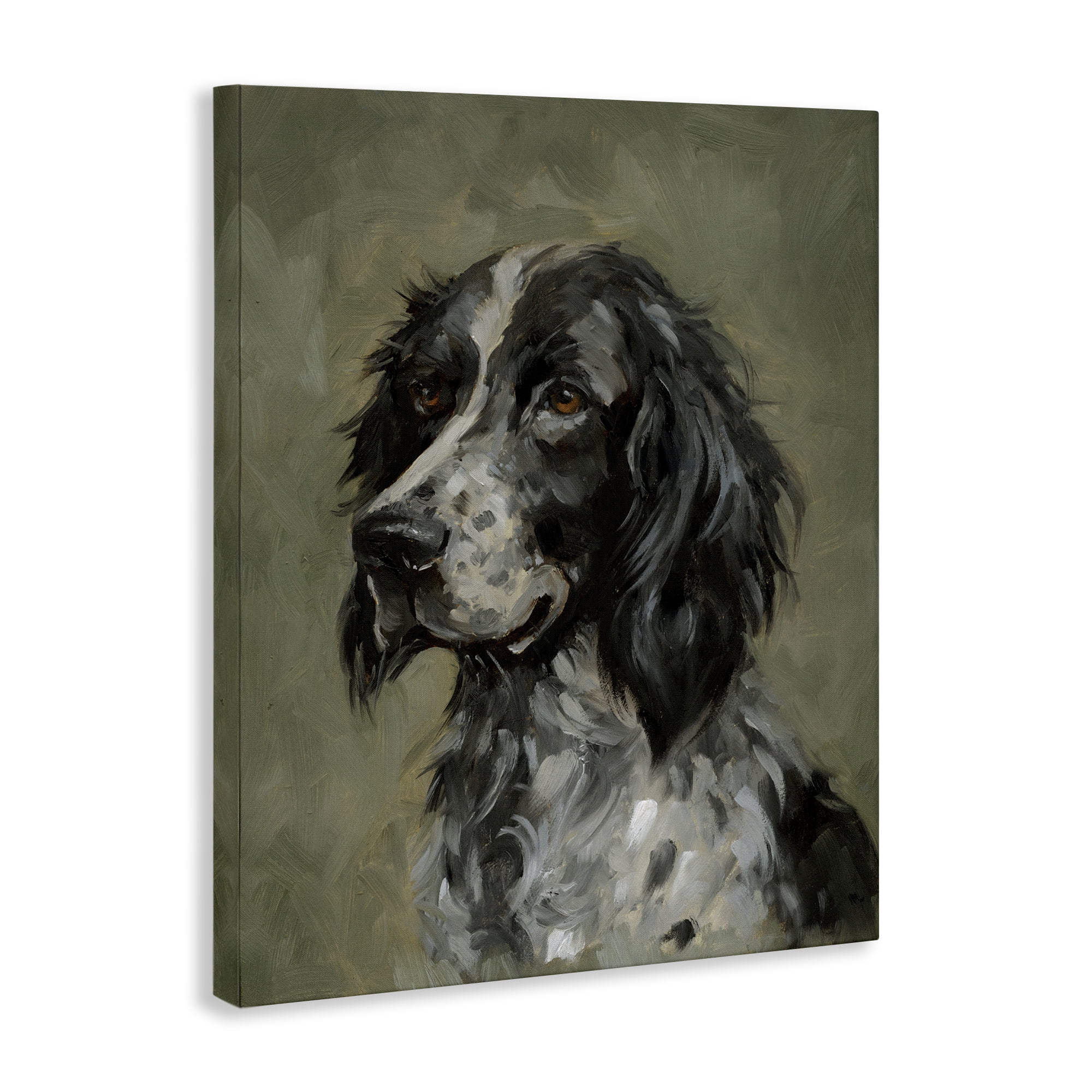 Stupell Industries Cocker Spaniel Portrait Animals & Insects Painting Gallery Wrapped Canvas Art Print Wall Art, 36 x 48