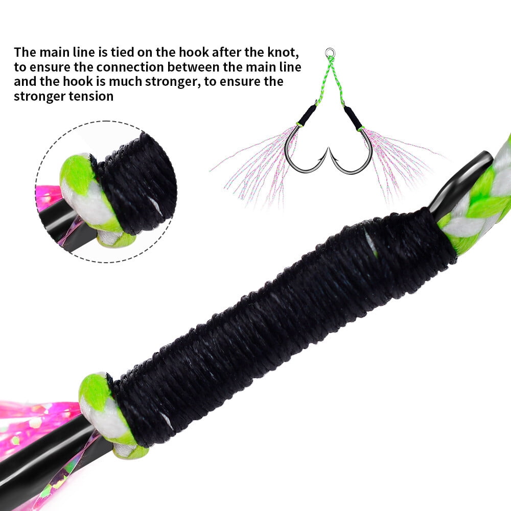 20Pairs Fishing Saltwater Double Assist Jigging Hook Butterfly Jig Fishing Hooks