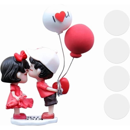 Cute Cartoon Couple Action Doll Balloon Decoration Car Dashboard Decoration Gift Great for Girlfriend/Boyfriend