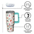 thumbnail image 3 of Winter Snowman Christmas Travel Coffee Mug 30oz with Handle, Stainless Steel Holiday Tumbler with Straw, Insulated Gift Cup for Adults, 3 of 5