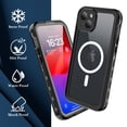 thumbnail image 3 of 3D Magic IP68 Waterproof Shockproof Case with Built-in Screen Protector for iPhone 15 Magnetic Phone Cover, Black, 3 of 9