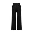 thumbnail image 7 of WREESH Womens Jeans Fashion Denim Button Zipper Solid High Waist Pockets Jeans Long Trousers Black, 7 of 7