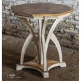 thumbnail image 2 of Uttermost Ranen Coastal Mindi Wood and MDF Wood Accent Table in Aged White, 2 of 5