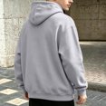 thumbnail image 6 of Yaoyar Men's Halloween Print Hooded Long Sleeve Sweatshirt, Casual Pullover Top with Spooky Graphic for Fall Festive Wear, 6 of 6