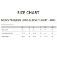 thumbnail image 3 of Next Level Men's Triblend Long Sleeve T-Shirt, 50/25/25 Polyester/Ring-spun cotton/Rayon Crewneck Tee Shirts (Premium Heather+Tahiti Blue 2 Pack, XS), 3 of 8