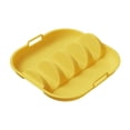 thumbnail image 4 of Bandeja para tacos con asas, capacidad para hasta 4 tacos, bandeja antideslizante, soporte para tacos, ideal para picnic, fiestas y restaurantes. Amarillo, 4 of 8