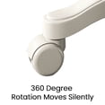 thumbnail image 6 of solautey Round Rolling Stool Chair PU Leather Height Adjustable Swivel Drafting Work SPA Shop Salon Stools with Wheels for SPA Salon Bar Cafe Home Office Stool, 6 of 8