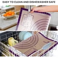 thumbnail image 5 of KitchenKey Baking Mat, 28" x 20" Silicone Food Grade Extra Large Non Stick Baking Sheet Mat with Measurement Non-slip Dough Rollin Counter Mat for Making Cookies, Macarons, Bread and Pastry, 5 of 15
