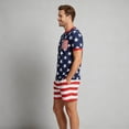 thumbnail image 3 of 4th of July Family Matching Outfits Red White Blue Patriotic Short Sleeve Tops and Shorts Set, 3 of 7