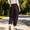 thumbnail image 4 of Hvogkswy Straight Leg Jeans for Women Fashion Drawstring Low Rise Jeans Comfy Stretchy Washed Denim Pants with Pockets, 4 of 7