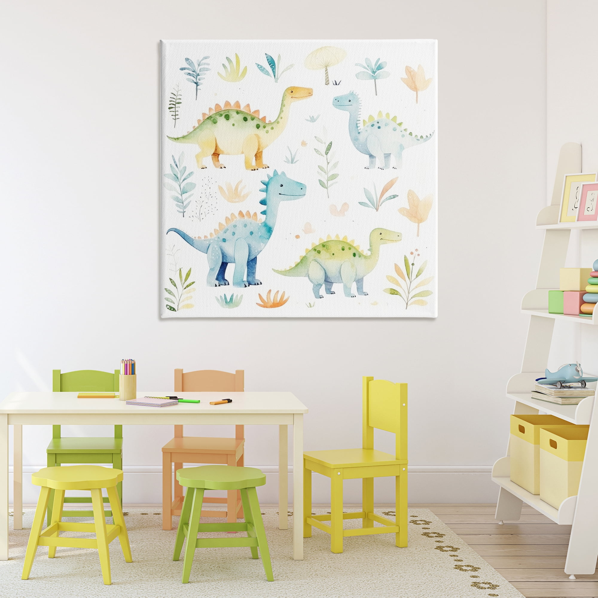 Stupell Industries Different Dinosaur Wonders Canvas Wall Art, design by Lazar Studio