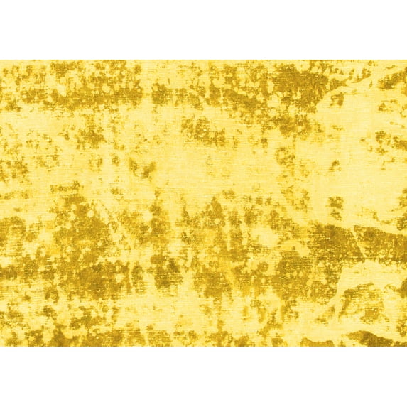 Ahgly Company Indoor Rectangle Abstract Yellow Modern Area Rugs, 4' x 6'