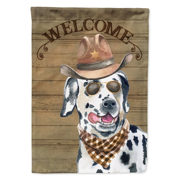 Carolines Treasures CK6315CHF Dalmatian 3 Country Dog Flag Canvas House Size  Large multicolor