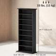 thumbnail image 3 of HOMCOM Armoire de Rangement Multimédia Étagère à DVD à 8 Niveaux avec Tablettes Ajustables Noir, 3 of 10