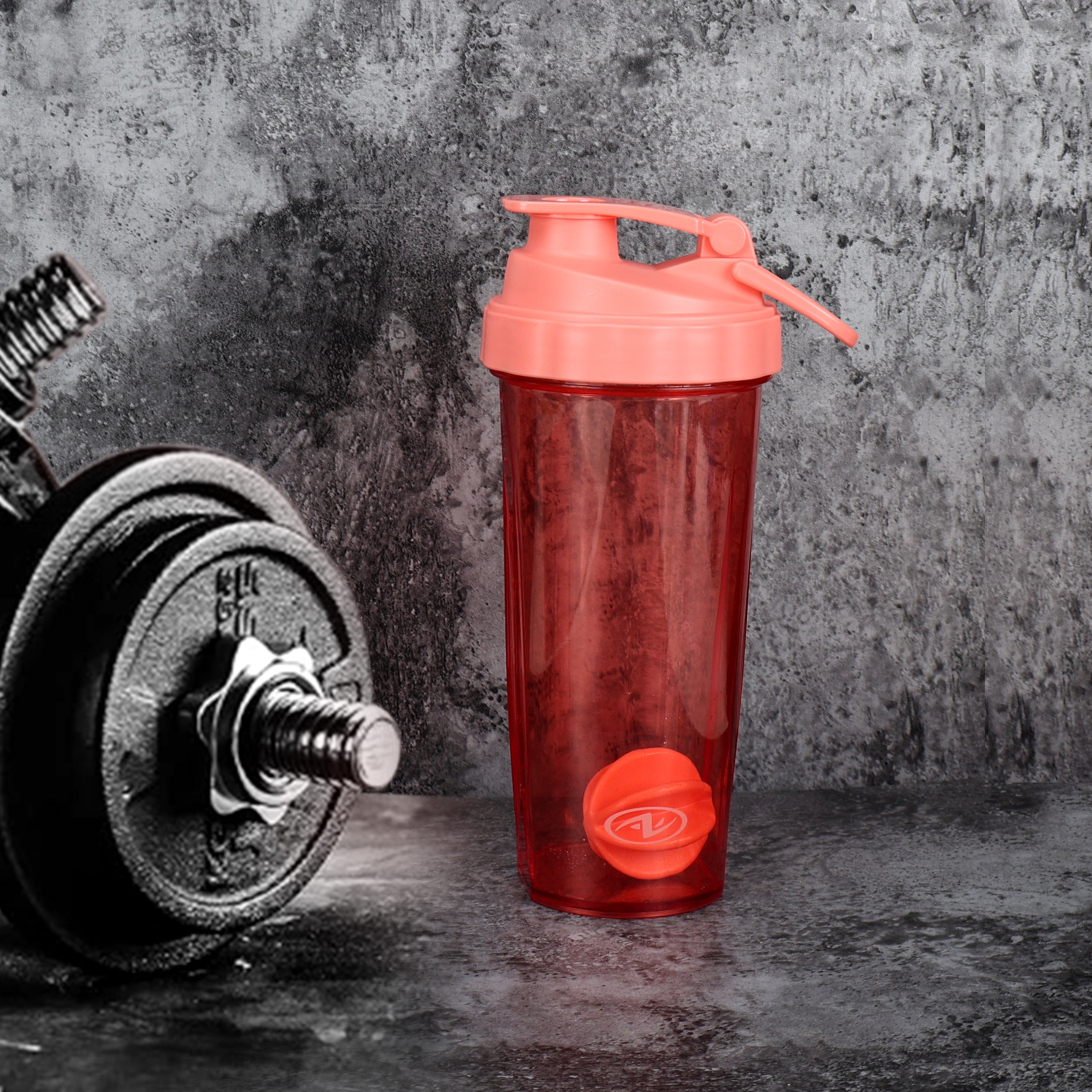 Athletic Works Shaker Bottle, Coral 24oz