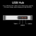 thumbnail image 3 of Riwcyla 3 in 1 Car USB Hub Center Console Docking Station 27W Quick Charging Adapter Power Splitter with Sliding Cover Compatible with Tesla Model 3 Model Y, 3 of 6