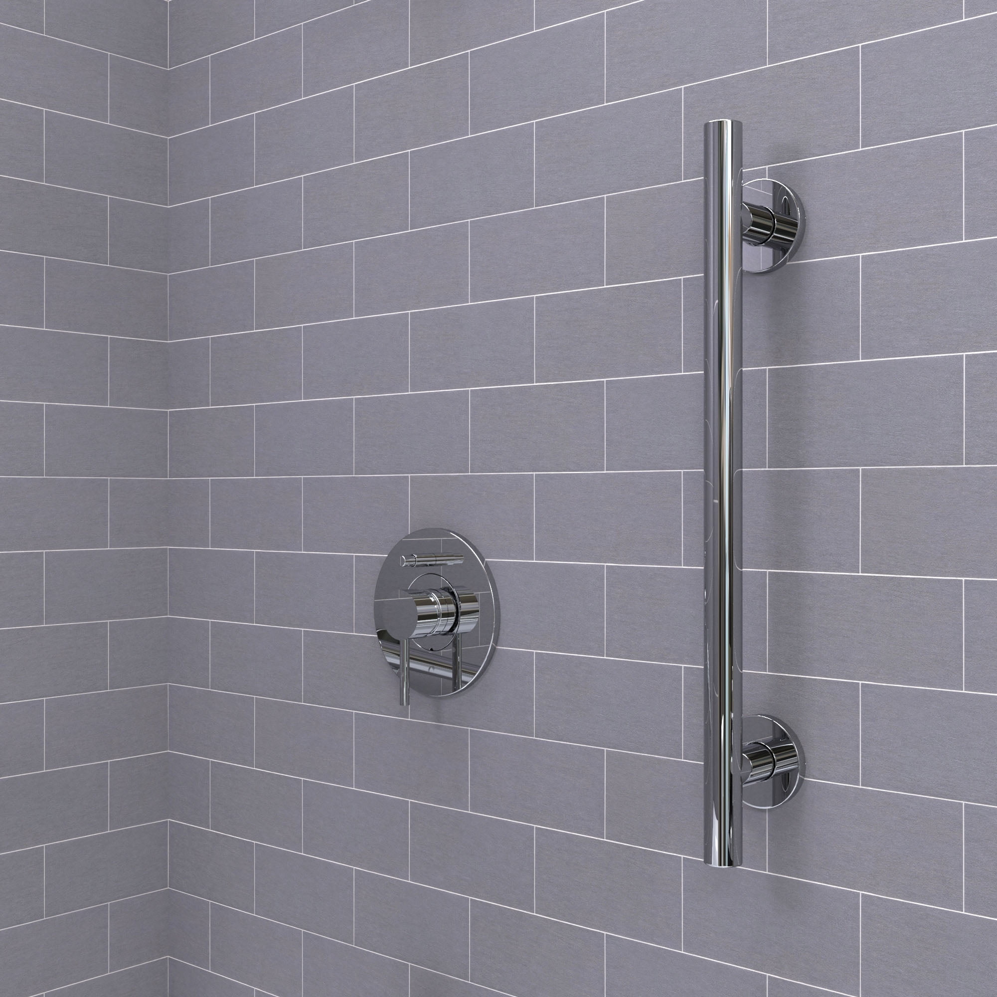 Keeney 2023-16PC Infinity Grab Bar, Polished Chrome, 16 inch