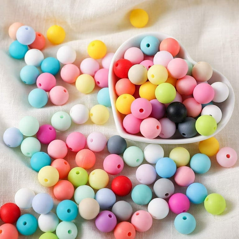 100PC 12mm Silicone Beads DIY Necklace Bracelet Silicone Beads for
