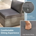 thumbnail image 6 of Costway 5 PCS Outdoor Patio Sectional Sofa Couch PE Rattan Conversation Set Gray, 6 of 11