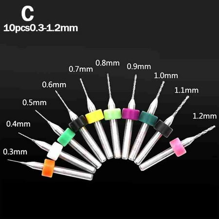 

10pcs/set 0.1mm-3mm High Quality Hard Alloy Pcb Print Circuit Board Carbide Micro Drill Bits Tool 0.1mm-3mm For Smt Cnc
