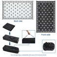 thumbnail image 5 of Hasoo 8' x 10' Black/White Outdoor Rug for Patio Decor Waterproof Plastic Straw Modern Geometric Carpet PP Tube Woven Portable Camping Mat for Picnic Balcony, 5 of 7