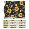 thumbnail image 3 of Kll Fleece Blanket Plush Throw Blanket Sunflowers,Soft Fuzzy Cozy Flannel Blanket For Couch Sofa Bed.(60"X50"), 3 of 9