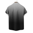 thumbnail image 5 of IYTR Gradient Hawaiian Shirts for Men Casual Short Sleeve Button Lapel Collared Shirt Summer Beach Vacation Blouse (Gray,XXXXL), 5 of 5