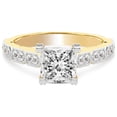 thumbnail image 4 of IGI Certified 2 Carat Princess Shape Lab Grown Diamond Engagement Ring | 14K White Gold | Calista Side Stone Lab Diamond Ring | FG-VS1-VS2 Quality Friendly Diamonds, 4 of 6