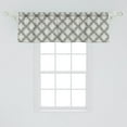 thumbnail image 2 of Ambesonne Floral Valance Pack of 2, Classic Damask Rococo, 54"X18", Pale Grey White, 2 of 4