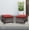 Red, variant on PARKWELL 2PCS Outdoor Wicker Ottoman Patio Rattan Furniture Footrest Seat Square Footstool w/Red Cushion
