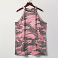thumbnail image 3 of MESSUEN Womens Spaghetti Strap Tank Top Halter Tops for Women Camo Tops for Women Camouflage Lace Vest Backless Cami Party Camisole Womens Shirts Casual Blouses for Women Pink S, 3 of 6
