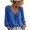 Dark Blue, variant on Womens Tops Knit Long Sleeve - V Neck with Lace and Drawstring Tie, Summer Tops for Women Casual Lace Detail, Womens Tops for Layering,Hot Pink S