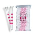 thumbnail image 1 of Tees de golf de bambú Double-D Golf, rosa y blanco a rayas, 1 of 6