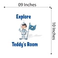 thumbnail image 4 of Explore Space Quotes Sayings Home DecorWall Decal Decoration Explore Adventurous Space Cartoon Astronaut Decorating Ideas for Boy's Bedroom Size: 9 In(W) x 10 In(H), 4 of 5