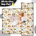 thumbnail image 4 of Excavator and Traffic Cone Beige Teens Toddler Nap Mat with Pillow, Sleeping Mat Bag for Preschool Daycare 50"x20", 4 of 6