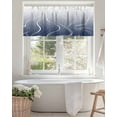 thumbnail image 4 of Ombre Blue Stripes Valances for Windows Striped Lines Waves Gradient Valance Rod Pocket Light Filtering Short Window Treatments Curtains for Kitchen Bathroom Living Room Bedroom, 42 x 12 Inch, 4 of 7
