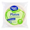 thumbnail image 1 of Plato desechable Great Value Terra grade 20 pzas, 1 of 1